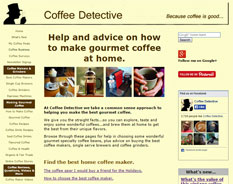 Coffee Detective website screenshot