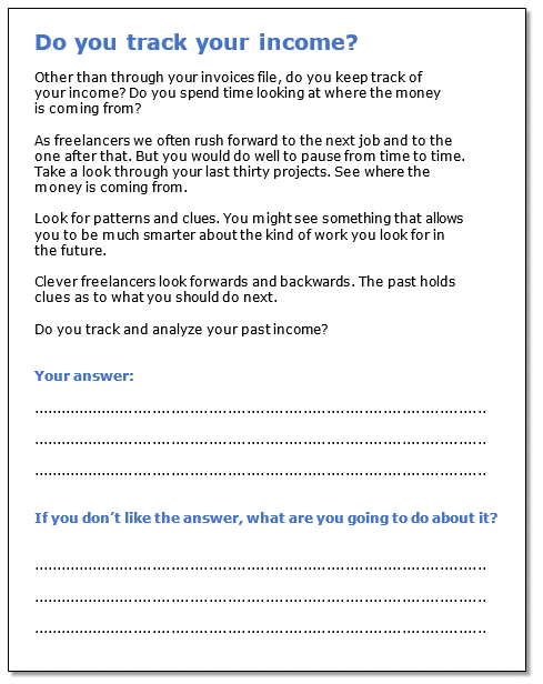 Freelance income